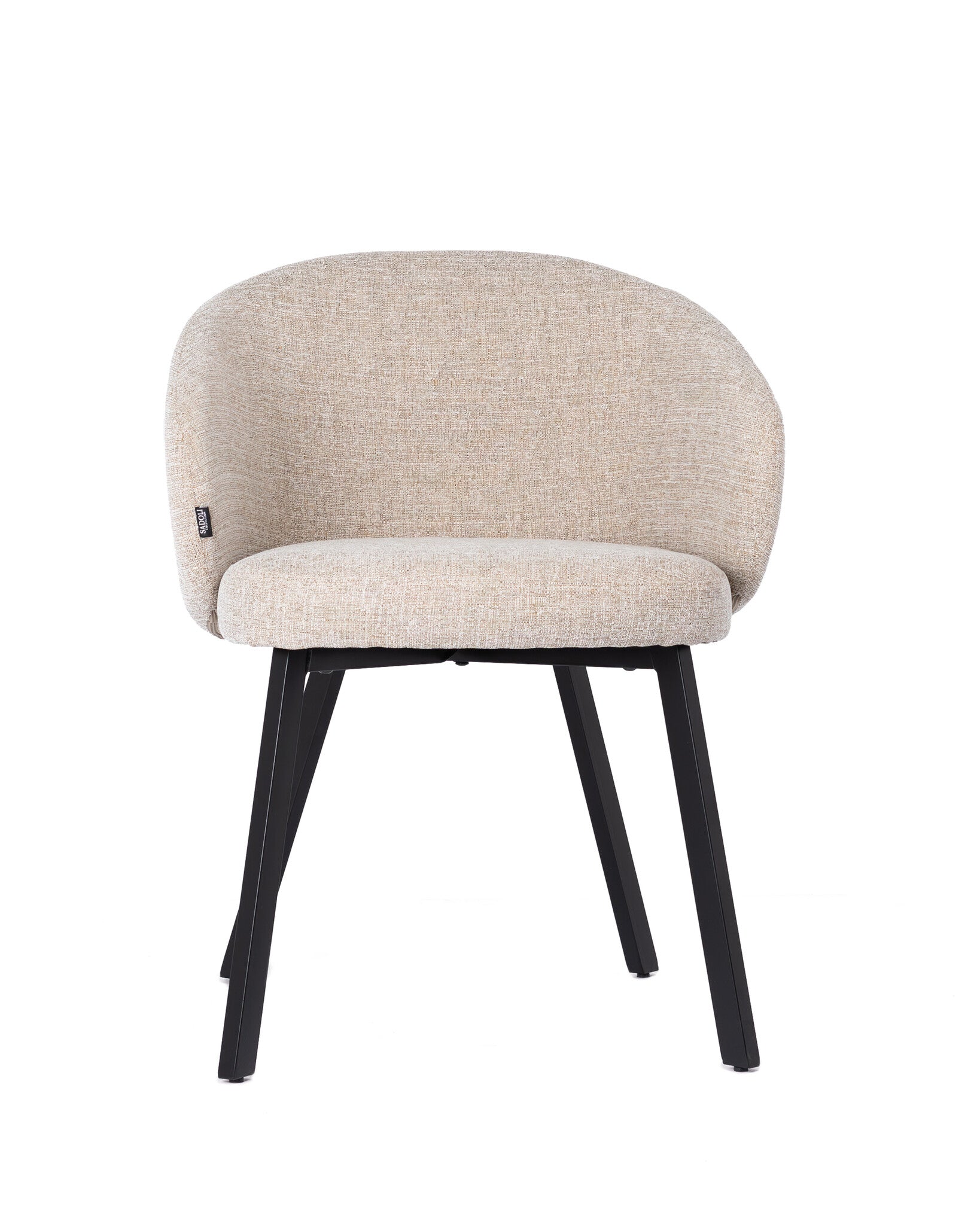 Eetkamerstoel Beige - Zwart Poten